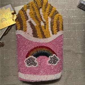 Beaded French fries bag. Crossbody. NWT